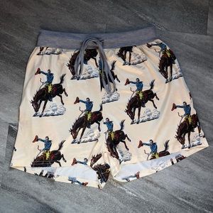 Western Print Shorts